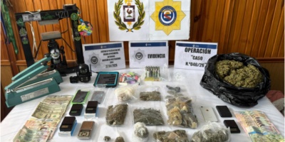 Incautan casi 2 kilos de droga y detienen a dos hombres en allanamientos en San Jos�