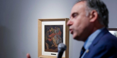 Yamand� Orsi cedi� en comodato un cuadro de este artista Miguel �ngel Pareja al museo de Las Piedras