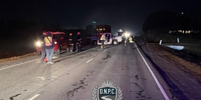 Siniestro de tr�nsito grave en Ruta 3 deja a dos ciudadanos argentinos en CTI