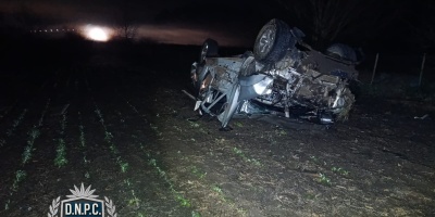 Dos fallecidos y un tercer ocupante grave dej� un siniestro de tr�nsito registrado en ruta 55 