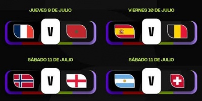 Ya se conocen los cruces de cuartos de final 