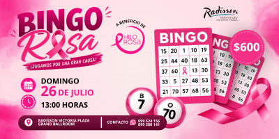 El 26 de julio se desarrollar� un bingo solidario a beneficio de la Fundaci�n "Hilo Rosa" 
