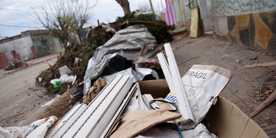 El cicl�n dej� personas lesionadas en Rivera y evacuados en Maldonado