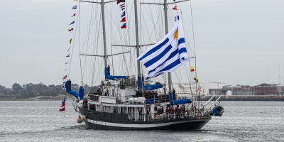 El buque escuela Capit�n Miranda arrib� al puerto de Montevideo tras un nuevo viaje de instrucci�n