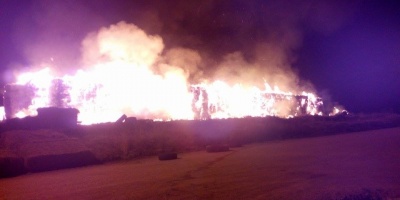 Importante incendio de forraje en Megatambo de Durazno