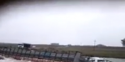 Un camin que transportaba ganado fue arrastrado por la crecida de una caada en Artigas
