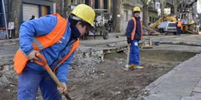 Obras viales en calle Libertad y Martn C. Martnez