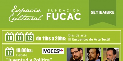 Agenda cultural de Fundacin Fucac para setiembre