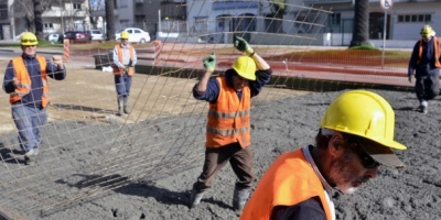 Obras viales en calles Aconcagua y Solferino en Municipio E