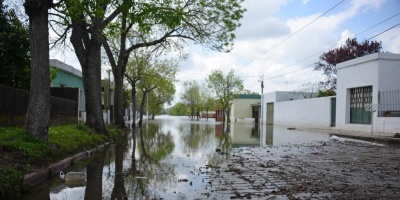 Trabajos de reconstrucci�n en Rivera tras inundaciones