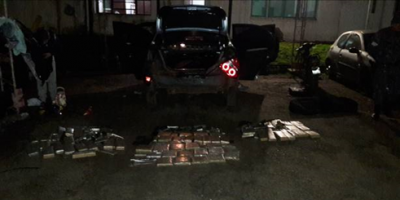 Incautaron casi 72 kilos de marihuana 