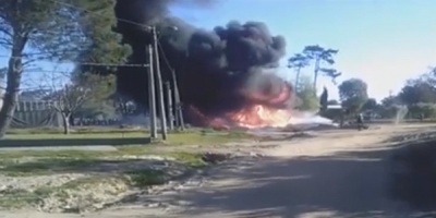 Incendio intencional en Solymar