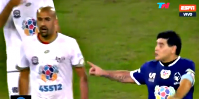 Esc�ndalo: Maradona y Ver�n discutieron en partido por la Paz