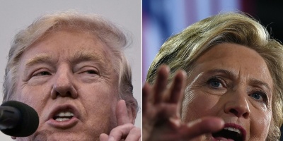 Clinton y Trump codo a codo