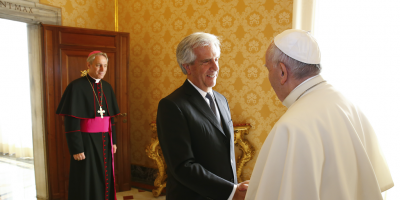 Se reunieron V�zquez y el Papa Francisco