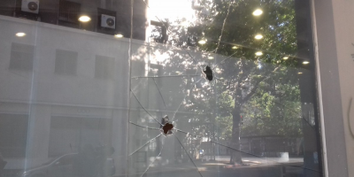 Disturbios en el centro de Montevideo