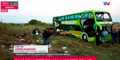 �mnibus con estudiantes argentinos se desbarranca en Brasil: cuatro muertos 
