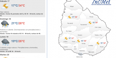 Anuncian lluvias para domingo y lunes