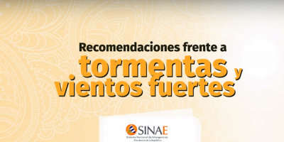 Recomendaciones del Sinae ante tormentas
