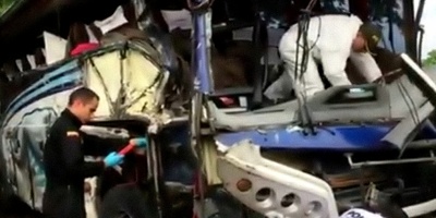 Cinco muertos en accidente de autob�s en Colombia