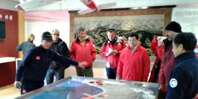 Nin Novoa en la base china de la Ant�rtida