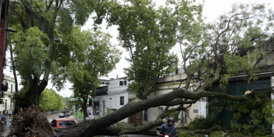 Los vientos causaron derrumbes en dos casas en Melo