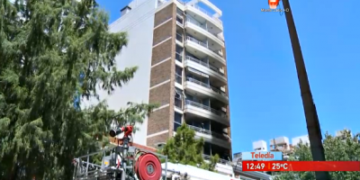 Incendio en edificio de Pocitos