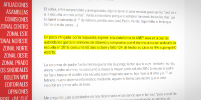 Denuncian que alumno que concurri� s�lo 65 d�as y no aprob�, igual egres� de Primaria