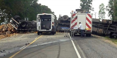 Siniestro fatal entre auto y cami�n en Ruta 3