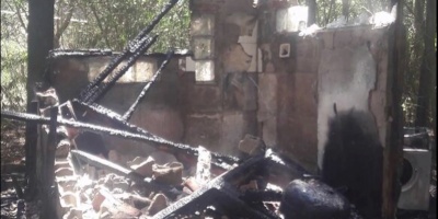 Incendio con p�rdidas totales en Rocha 