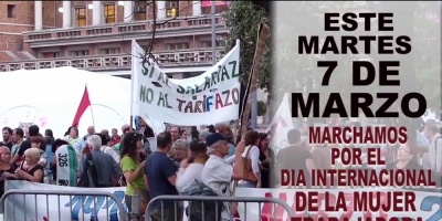 Realizan marcha por el d�a de la mujer trabajadora 