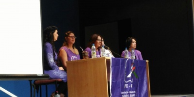 Paro con el lema: No es tiempo de espera, no a la violencia