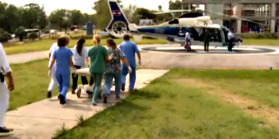 Traslado a�reo de un ni�o accidentado en Colonia