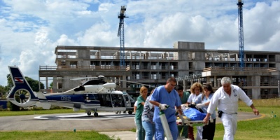 Ni�o accidentado fue trasladado en helic�ptero de Colonia a Montevideo