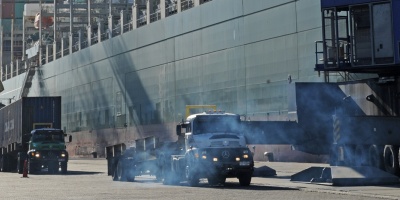 Camioneros paran en el Puerto de Montevideo