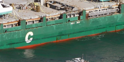 Carguero surcoreano pide ayuda a Uruguay y desaparece