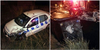 Tres rapi�eros detenidos tras intensa persecuci�n y siniestro 