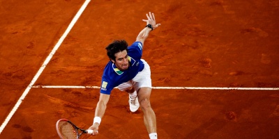 Cuevas debut� con victoria en el Masters 1.000 de Roma 