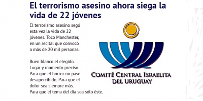 Comit� Central Israelita conden� atentado en M�nchester