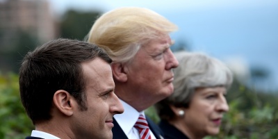 Macron: apret�n de manos con Trump "no es inocente"
