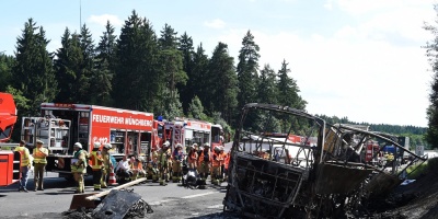 Once cad�veres hallados tras el accidente de �mnibus en Alemania