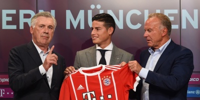 James se muestra "feliz" de estar en "un club tan grande como el Bayern"