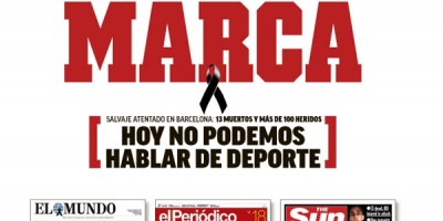 Prensa deportiva espaola elude hablar de deporte tras atentados de Barcelona