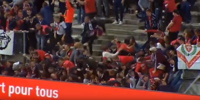 Cinco heridos graves dej avalancha de hinchas en el partido Lille-Amiens