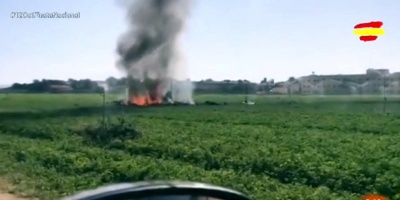 Fallece el piloto del avi�n que se estrell� al regresar a base en Espa�a
