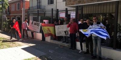 Personal de la embajada de Espa�a reclama ajuste salarial