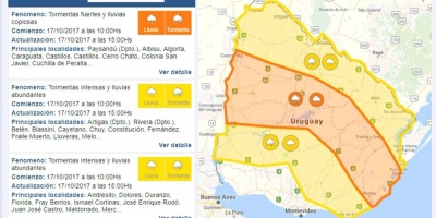 Inumet instrumenta nuevo sistema para comunicar alertas
