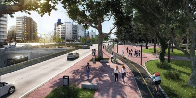 Har�n t�nel en Avenida Italia y Centenario