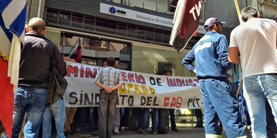 Sindicato del gas por ca�er�a ocupa el Ministerio de Industria