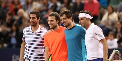 Diego Forl�n ofrece un 'show' aparte en el Abierto de Uruguay
